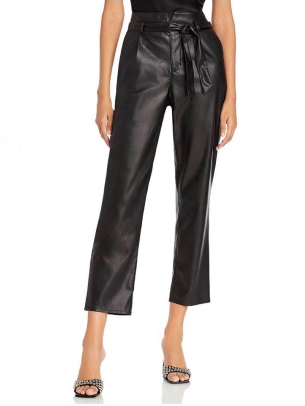 NWOT💕PAIGE Faux Leather Kina Pant in Black Size 4